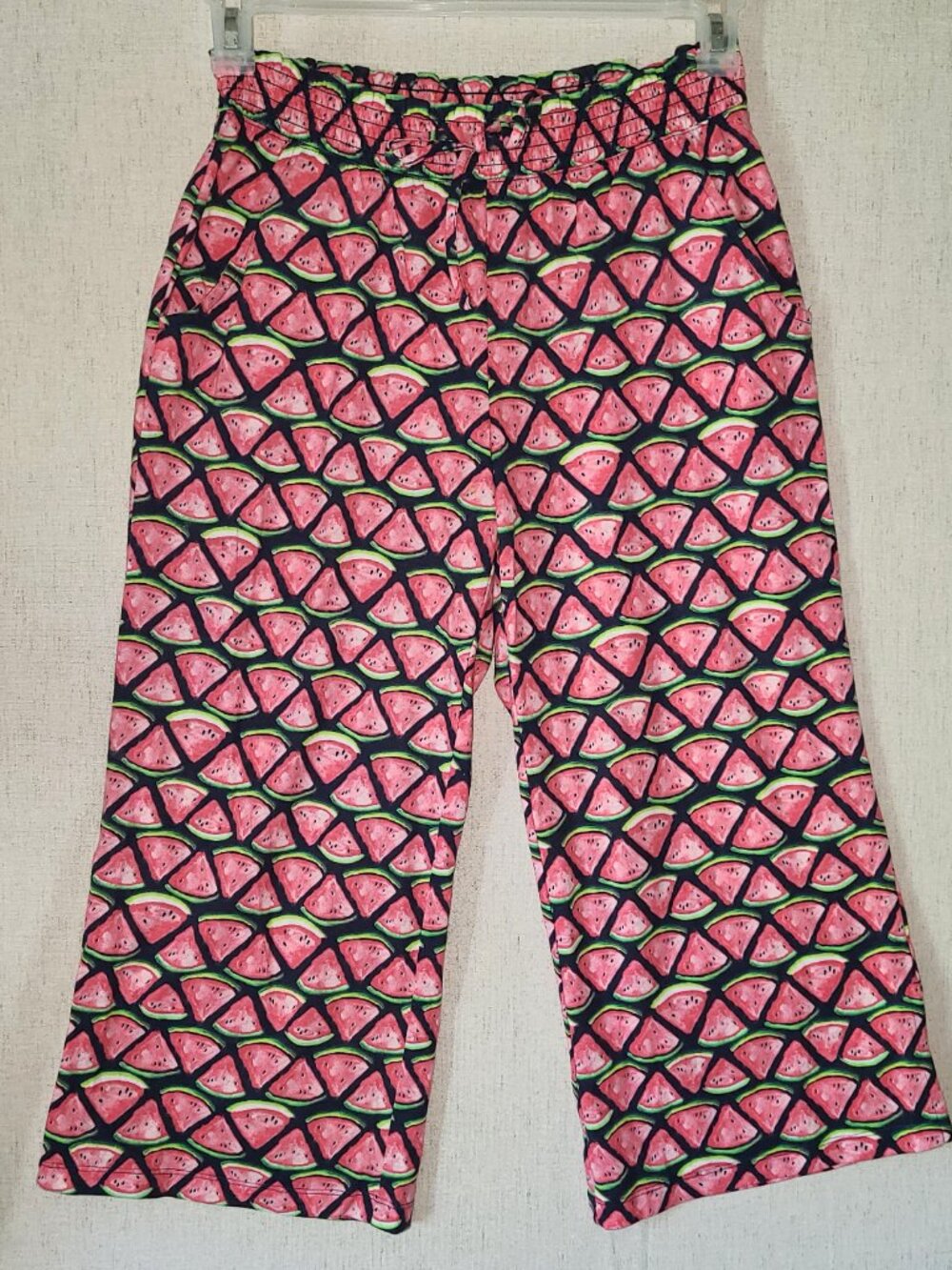 Crown & Ivy Intimates Watermelon Pajama Pants S Cropped Pink Pull On Leisure